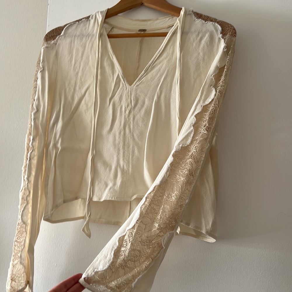 Free People Cropped Blouse | Size M